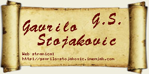 Gavrilo Stojaković vizit kartica